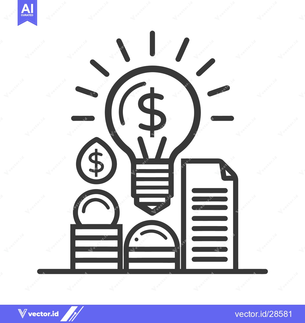 Premium Vector of Financial Innovation Is Generating Brilliant Ideas And Building Wealth