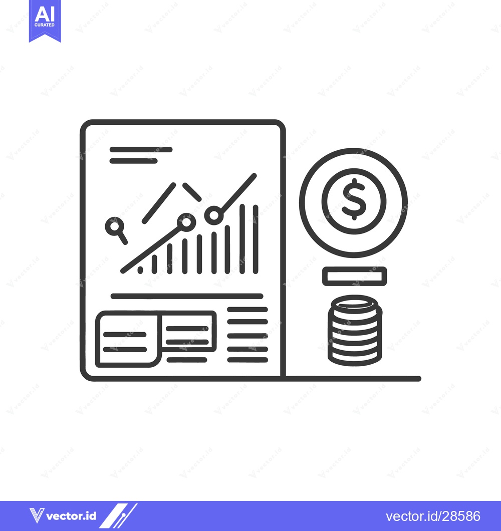 Premium Vector dari A financial document with charts and associated currency symbols