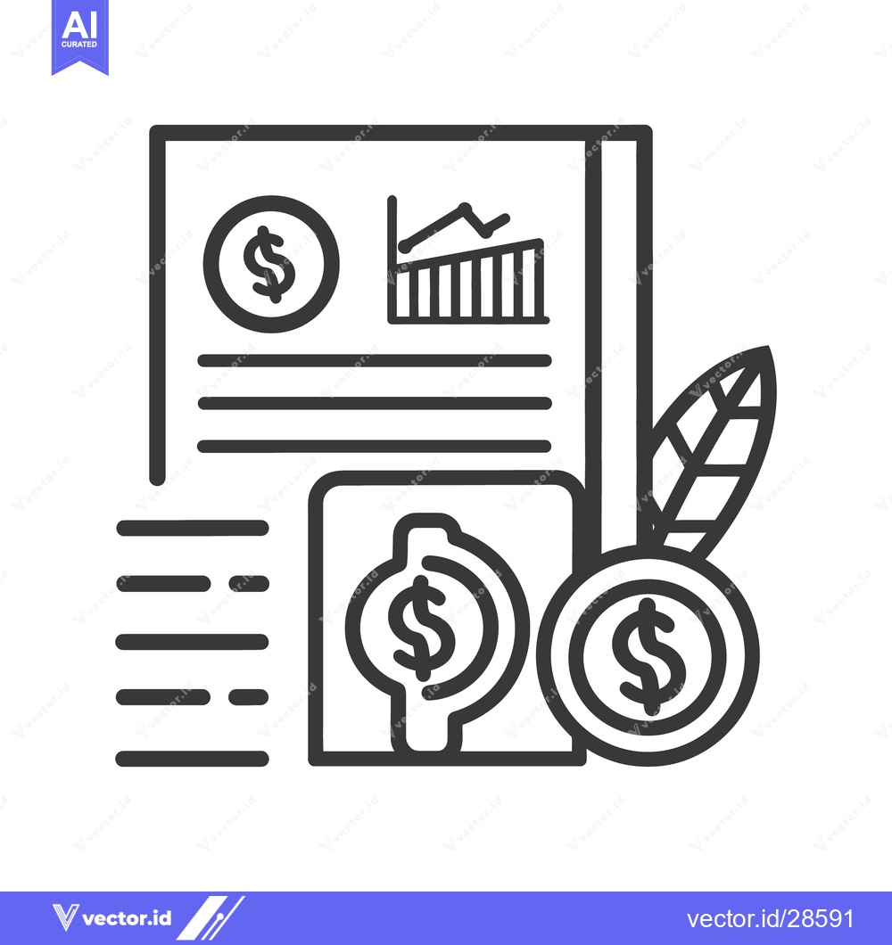 Premium Vector of Financial document with charts and coins representing economic concept
