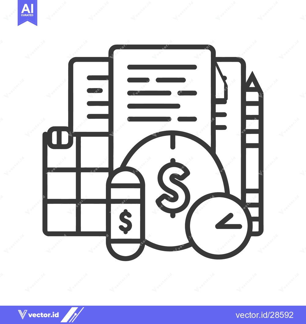 Premium Vector of Finances and time management are represented by this illustration styl