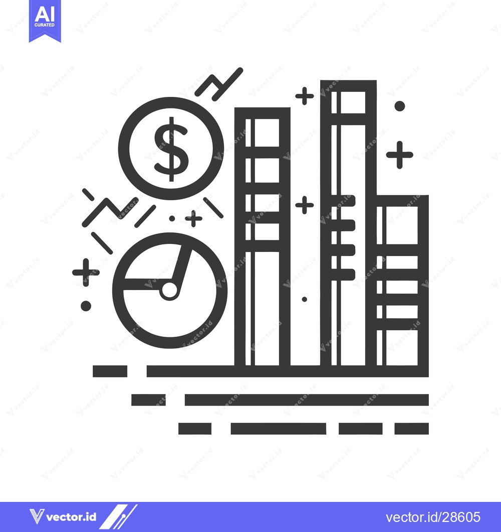 Premium Vector of Business Growth and Financial Success with Dollar Sign and Graph