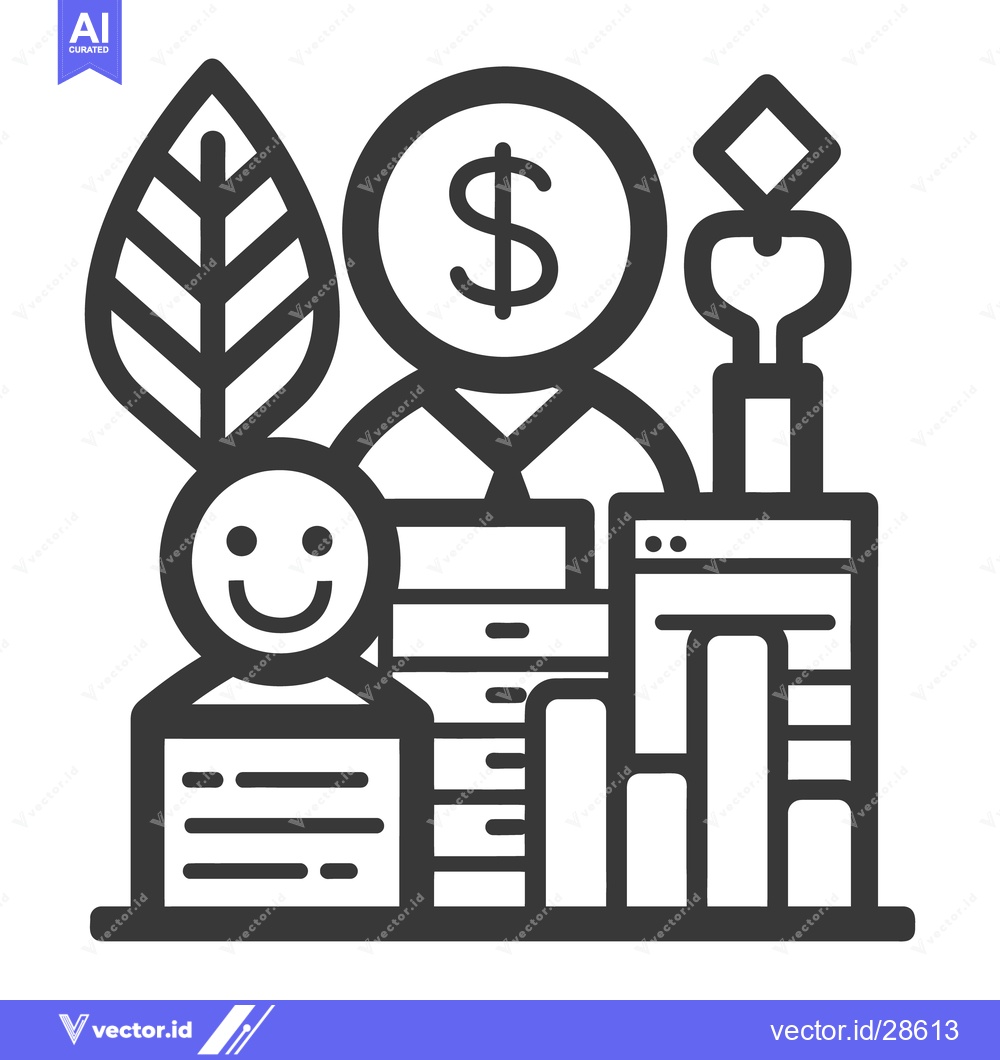 Premium Vector dari Economic Growth and Sustainability Represented in a Symbolic Illustrat