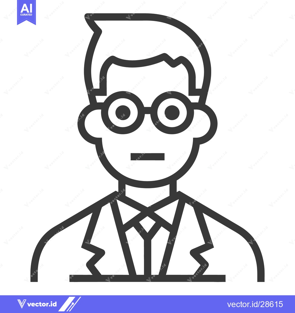 Premium Vector dari Simplified graphic illustration of a person with glasses and a shirt