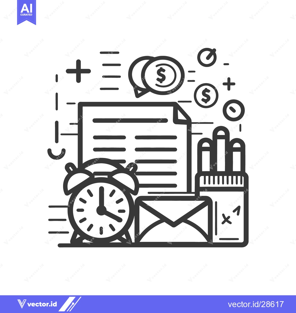 Premium Vector dari Financial planning and time management represented by vector illustrat