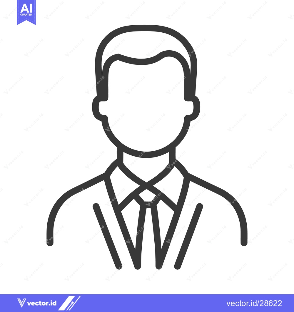 Premium Vector of A simple stylized depiction of a person with a suit