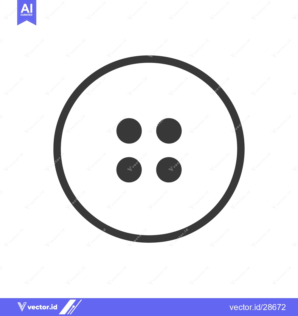 Premium Vector dari A simple round button with four holes in a white space