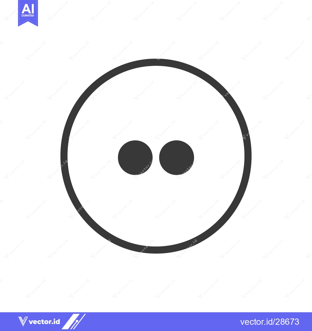 Premium Vector of A Circular Icon Featuring Two Small Dark Solid Dots