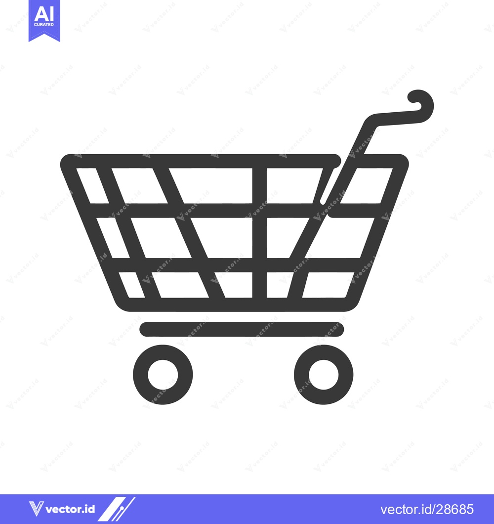 Premium Vector dari A simple graphical illustration of a shopping cart symbol