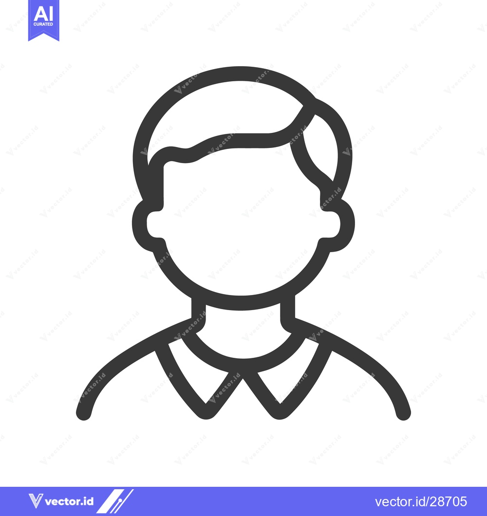 Premium Vector dari Simplified Line Drawing Representation of a Human Male Person