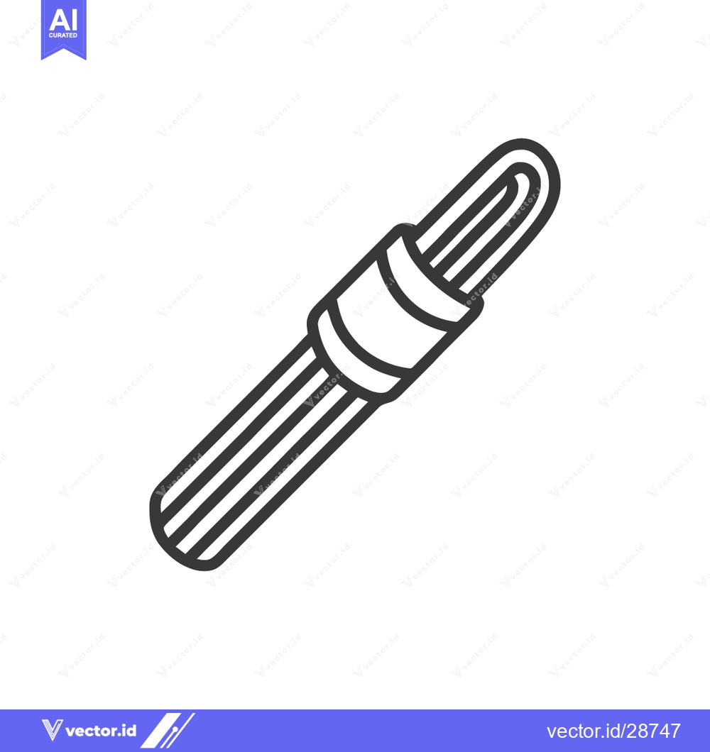 Premium Vector dari Minimalist Vector Illustration of a Fiber Optic Cable Connector on Whi