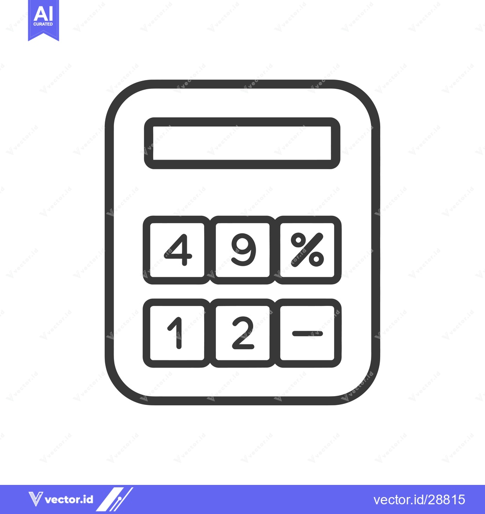 Premium Vector dari Calculator with Numbers and Symbols