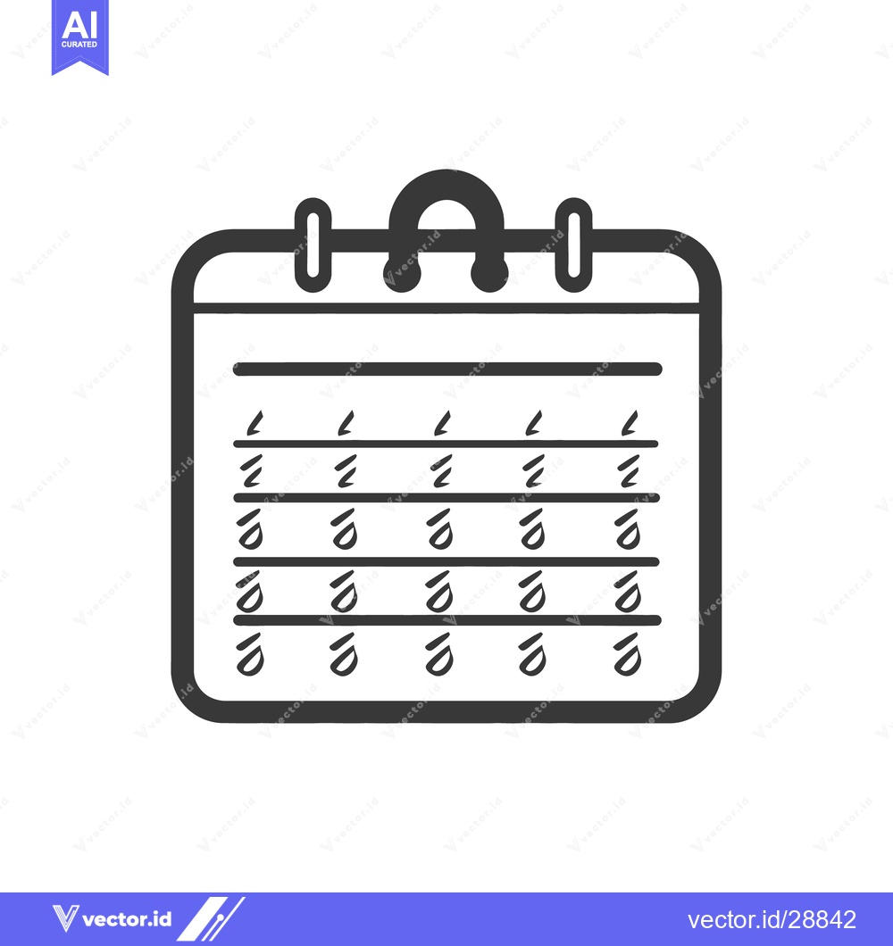Premium Vector dari A simple black and white image of a calendar icon
