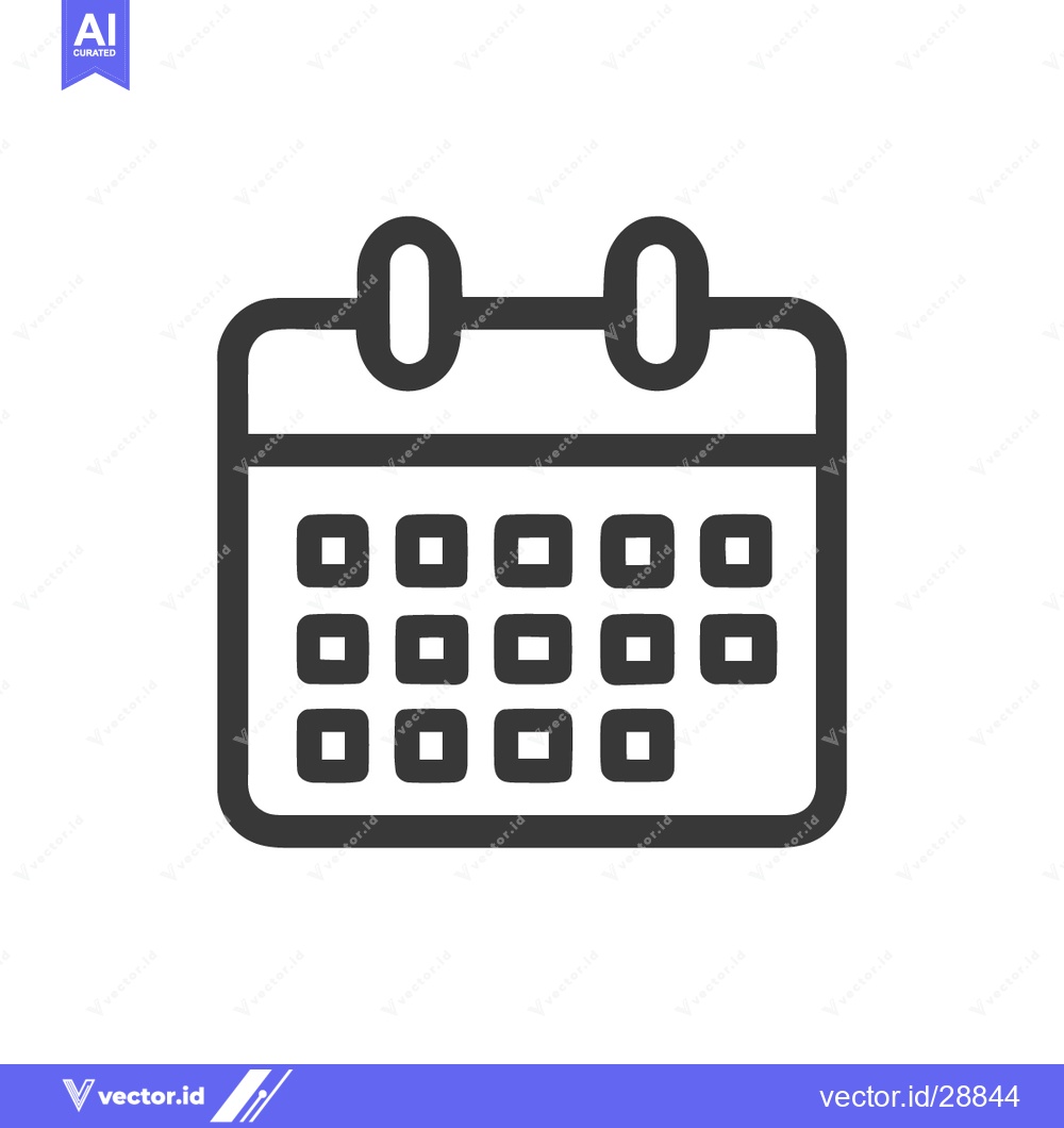 Premium Vector of Minimalist Calendar Icon: Schedule, Date, and Time Management Symbol