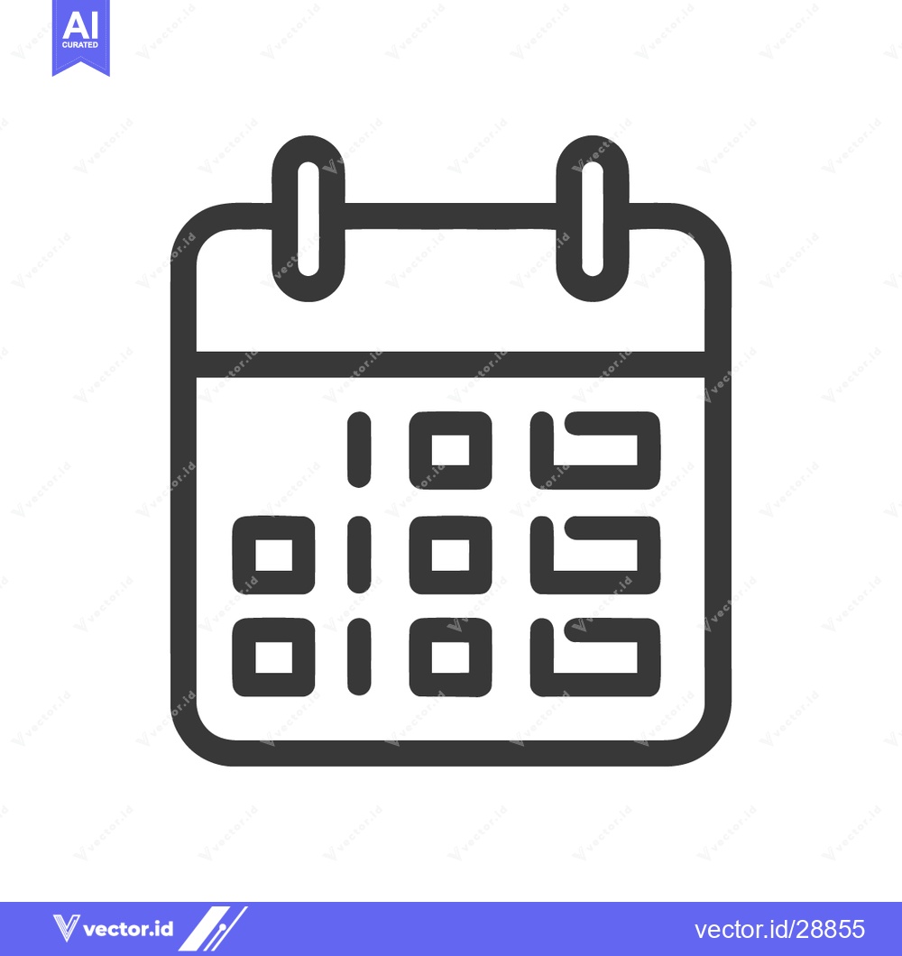 Premium Vector of Minimalist Calendar Icon: Schedule, Date, and Appointment Reminder in