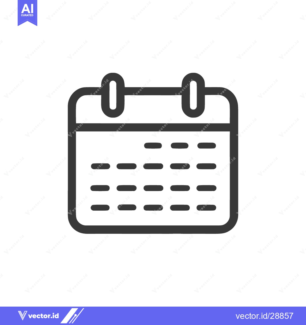 Premium Vector dari Minimalist Calendar Icon: Schedule, Date, and Time Management Symbol