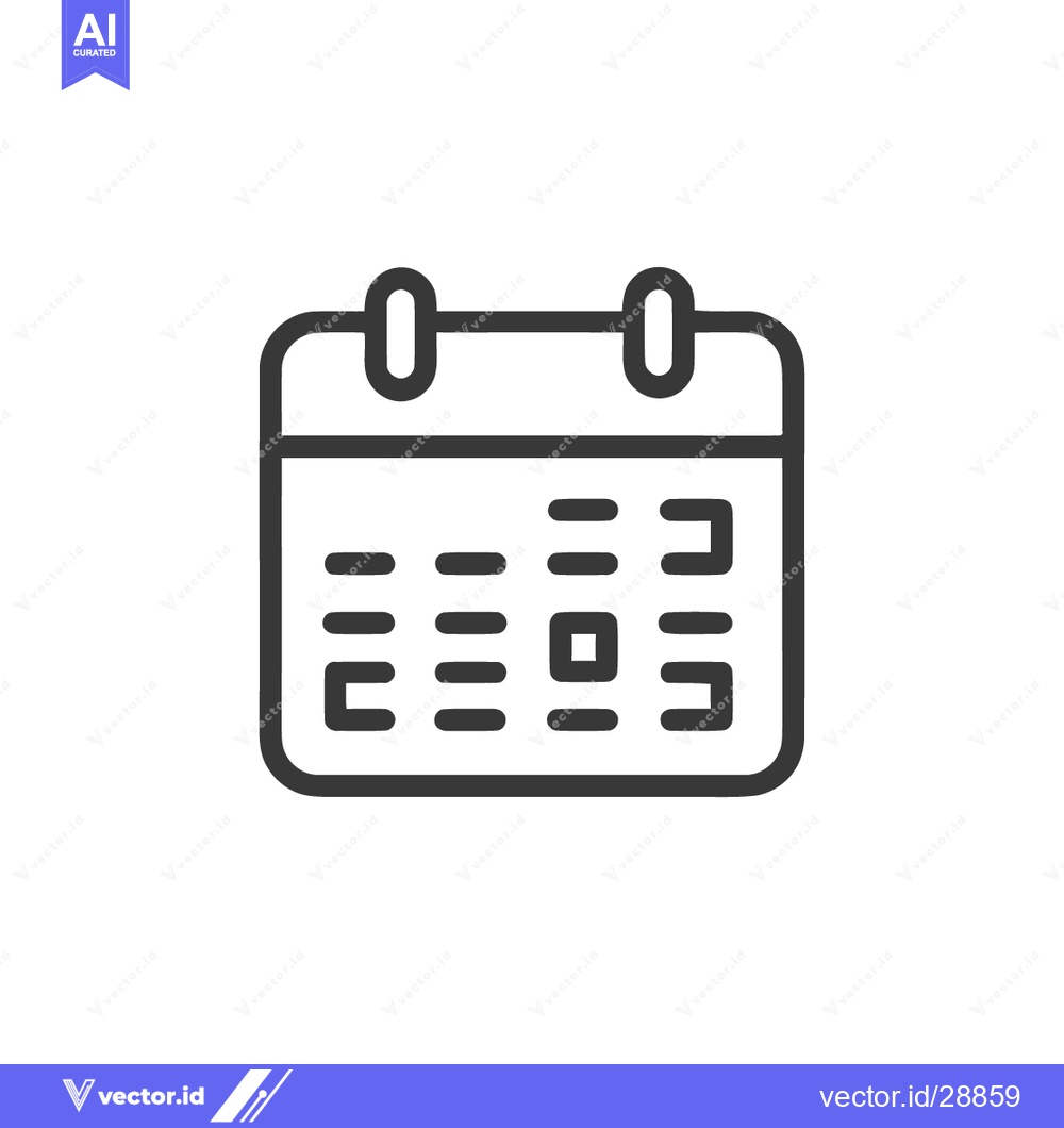 Premium Vector of Minimalist Calendar Icon: Schedule, Date, and Event Reminder Symbol