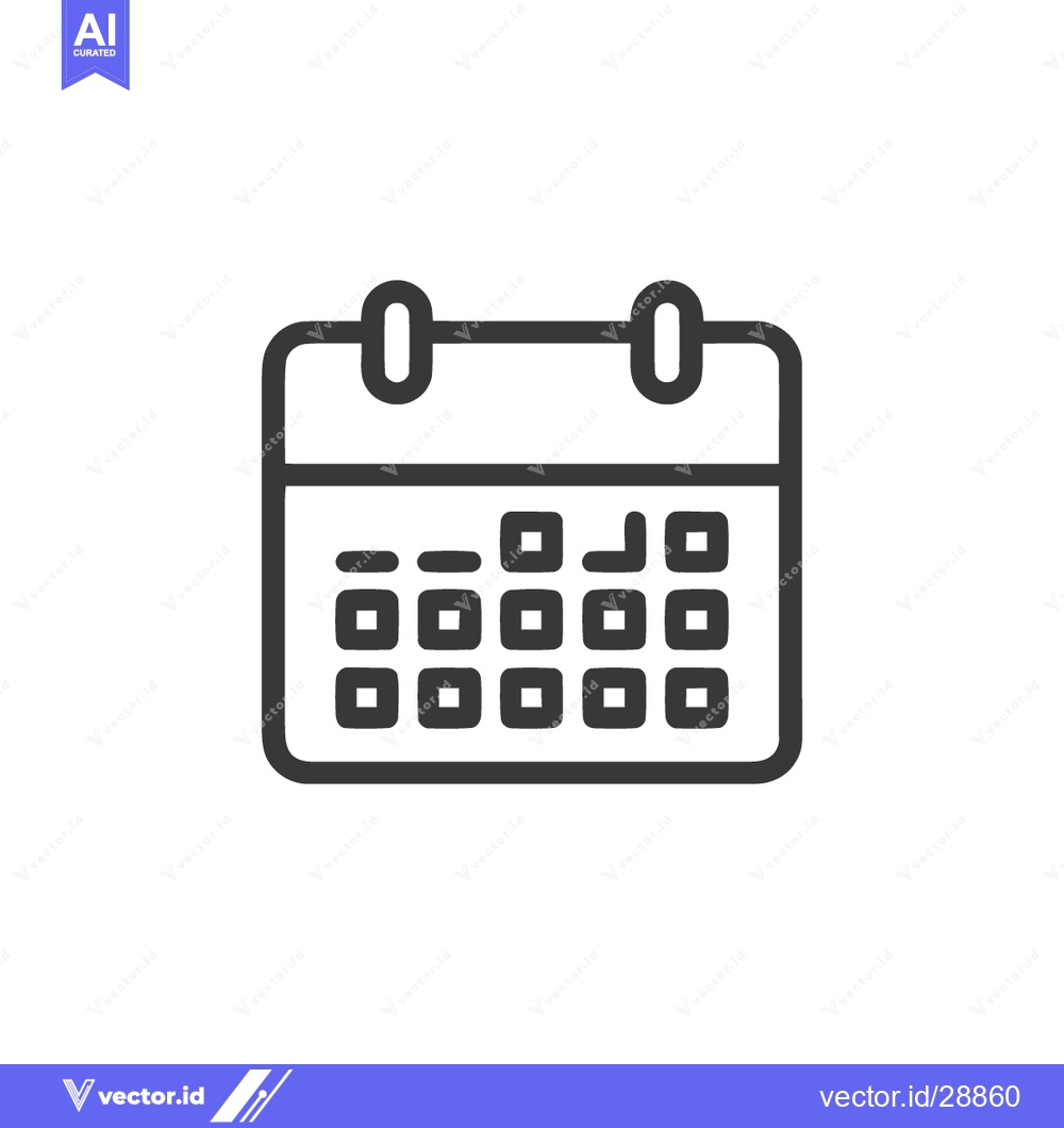 Premium Vector dari Minimalist Calendar Icon: Schedule, Date, and Event Reminder