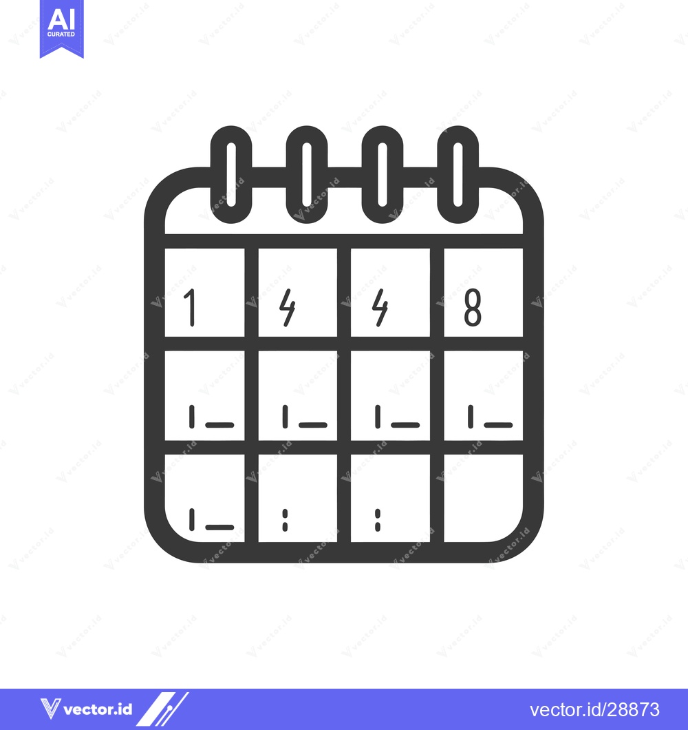 Premium Vector dari Calendar with Dates and Placeholder Events