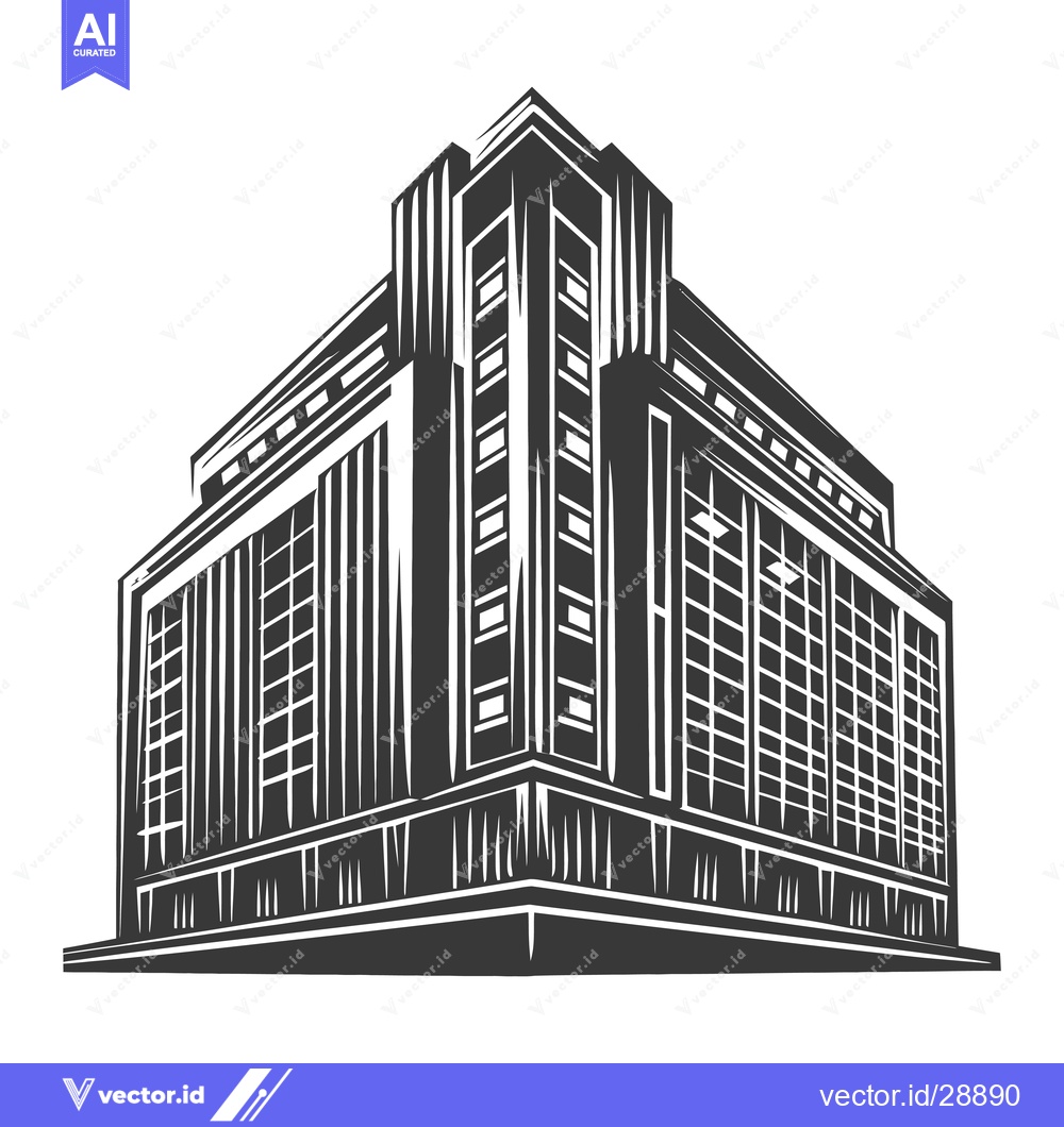 Premium Vector of Modern Building Architectural Design Illustration