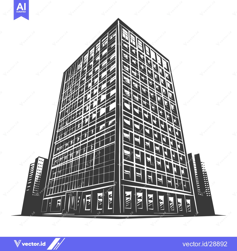 Premium Vector dari Modern City Building Architectural Design Illustration