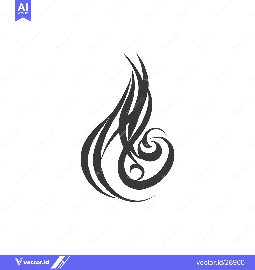 Premium Vector of Abstract black tribal art design against a white background