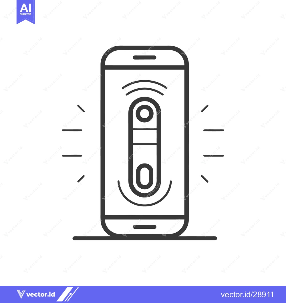Premium Vector of A mobile phone displaying a positive test result icon