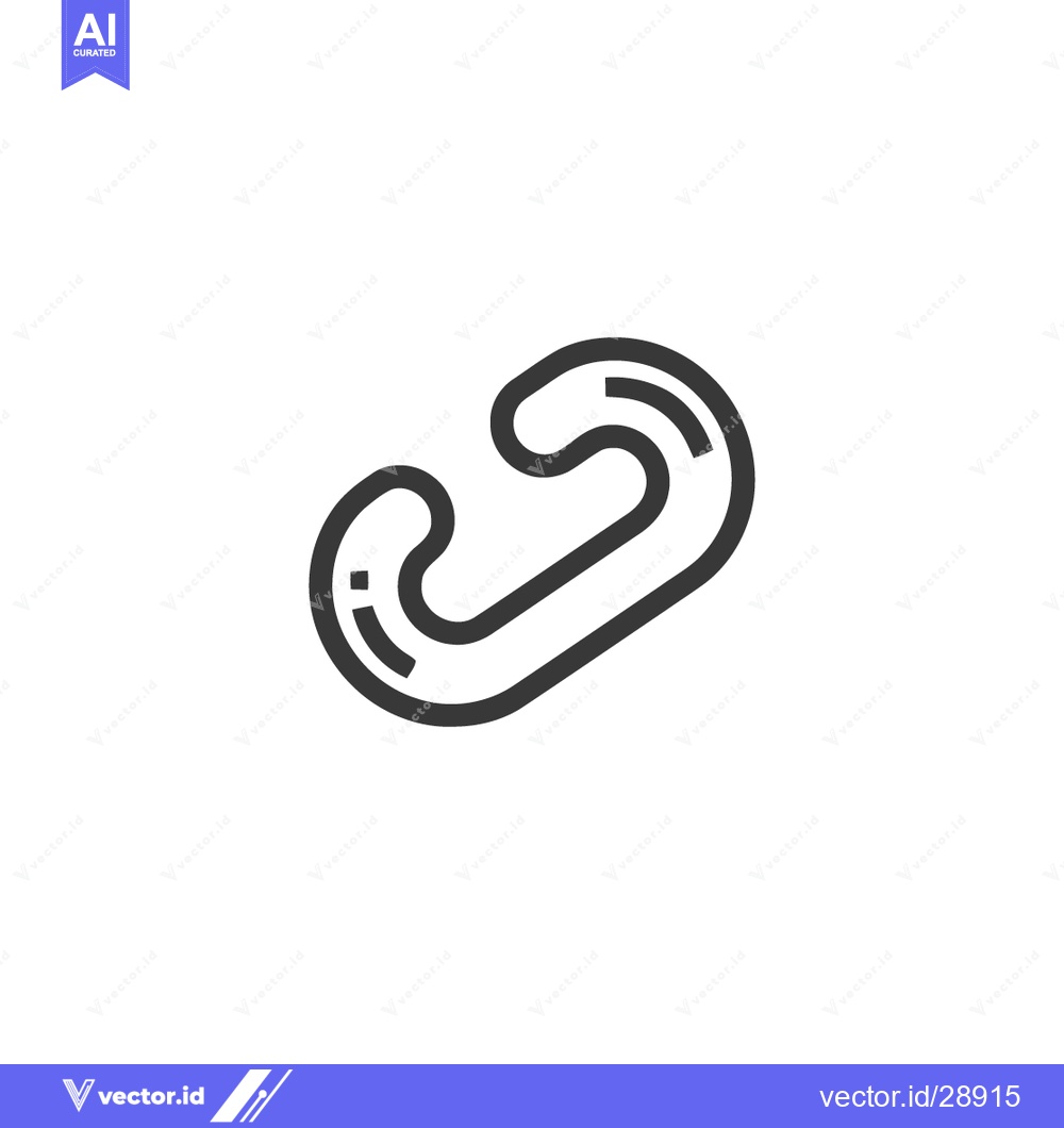 Premium Vector of Minimalist French Curve Icon: Sleek Black Line Art on White Background