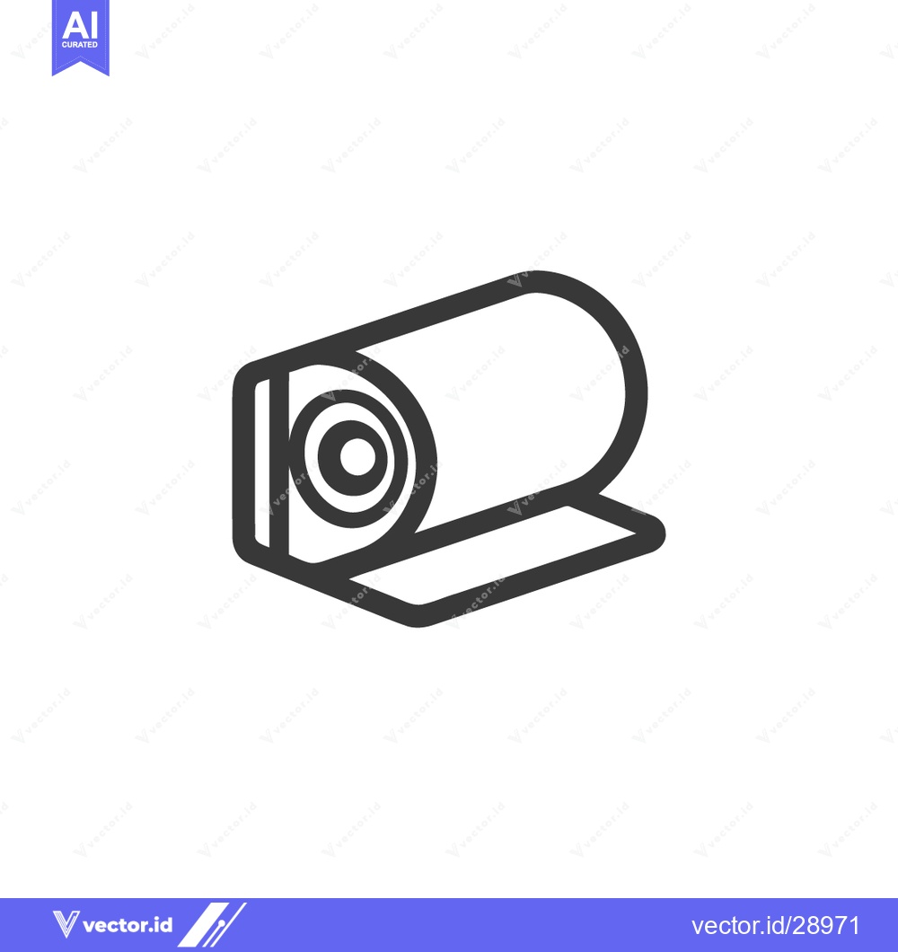 Premium Vector dari Minimalist Icon of Rolled Material: Paper, Fabric, or Vinyl