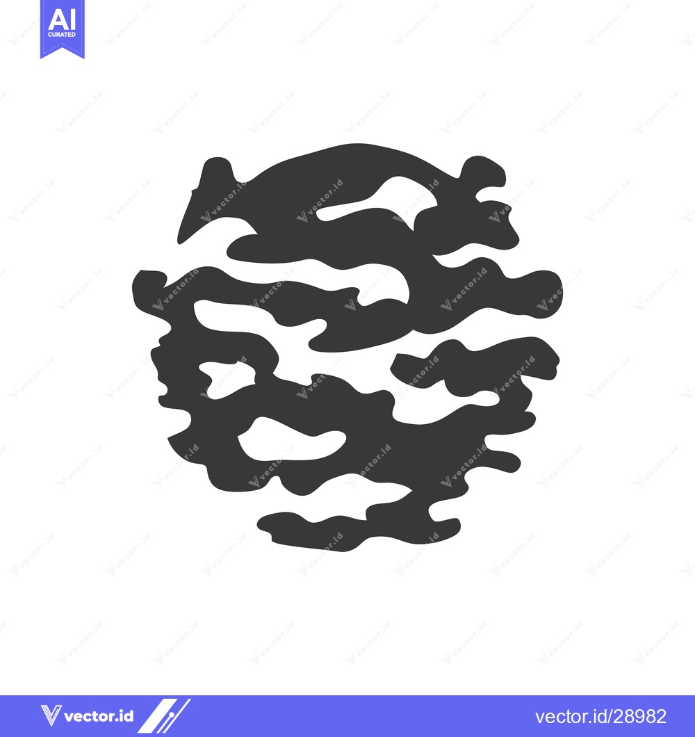 Premium Vector of An abstract circular design showing camouflage pattern elements