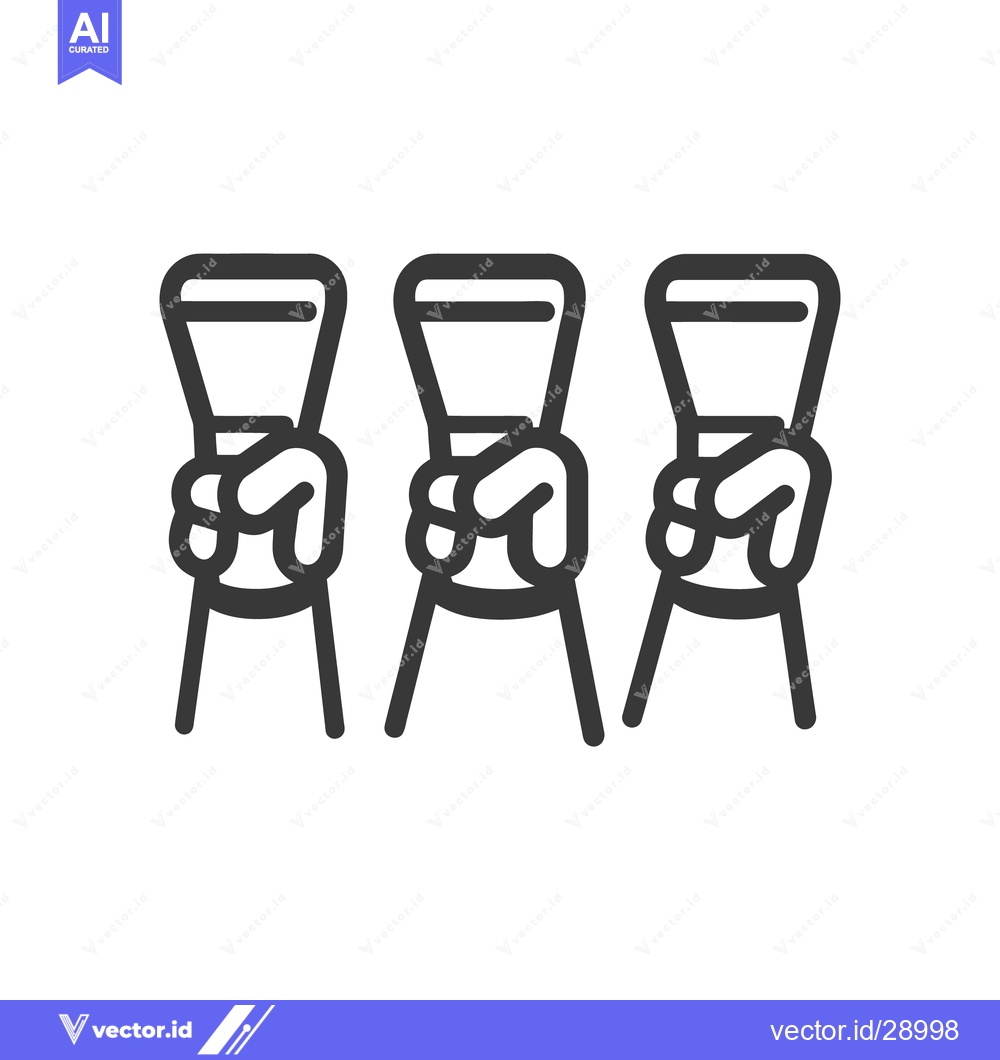 Premium Vector of Three clenched fists holding objects in a repetitive design