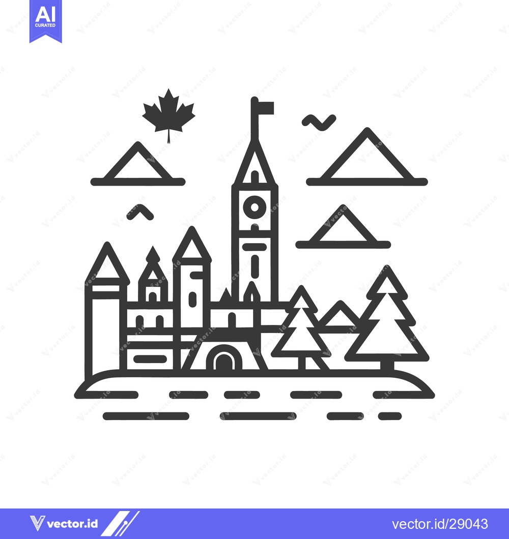 Premium Vector of A stylized illustration depicting a city skyline and natural elements