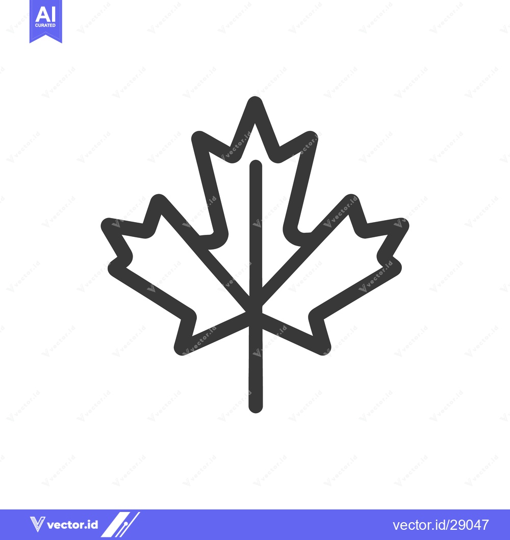 Premium Vector dari An Outline Illustration Depicting the Shape of a Leaf