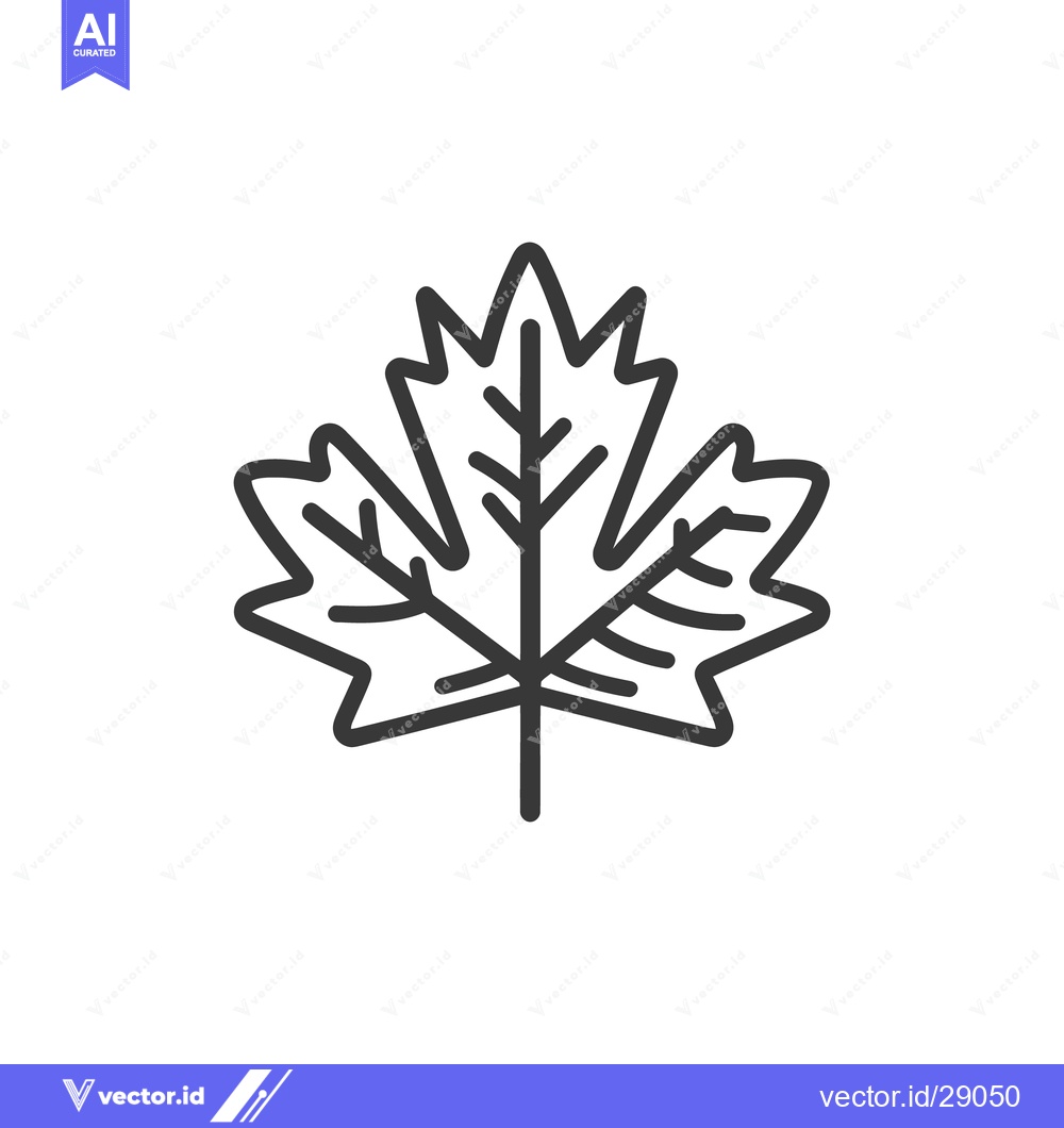 Premium Vector dari A stylized depiction of a single leaf against a white background