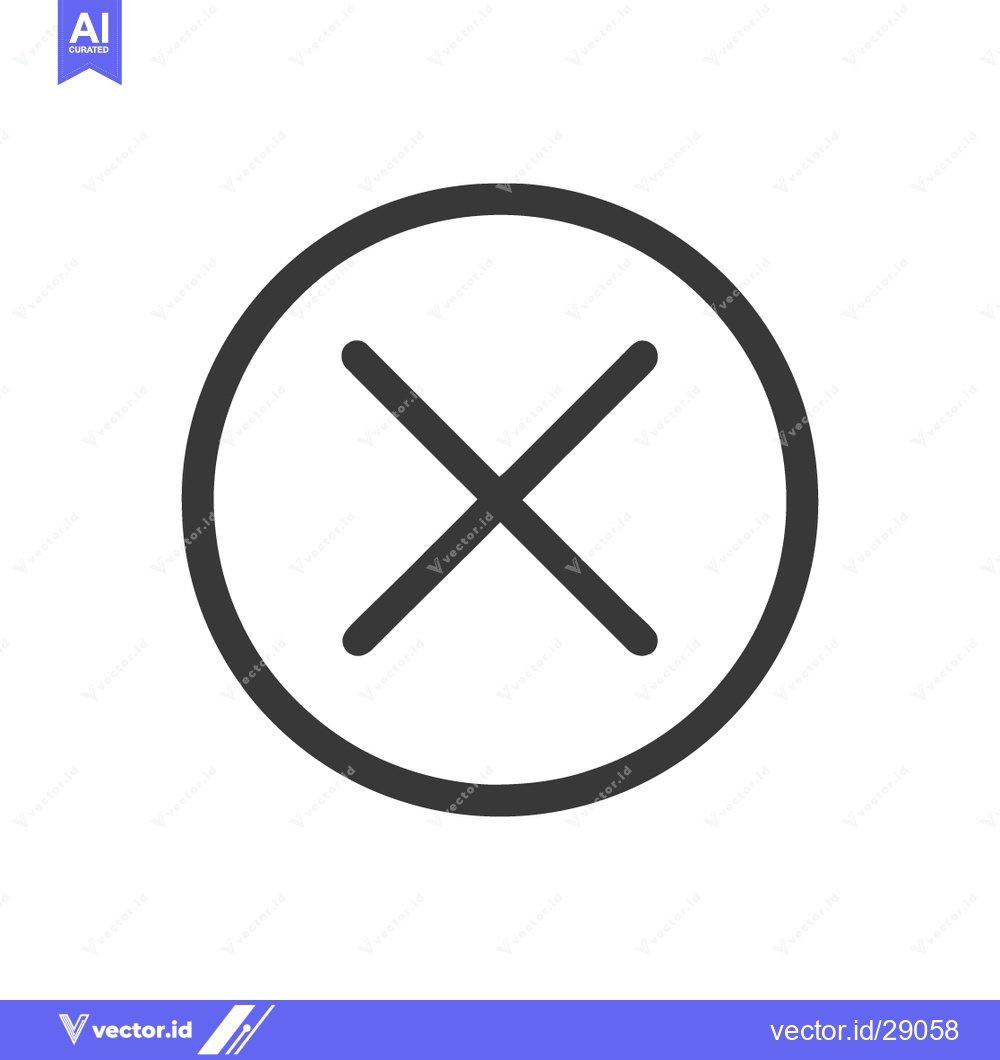 Premium Vector of Cancel Icon Line Art Icon  1857