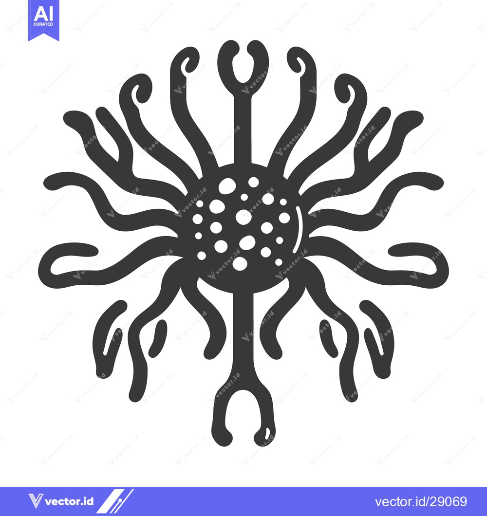 Premium Vector dari A stylized illustration of a symmetrical abstract organism