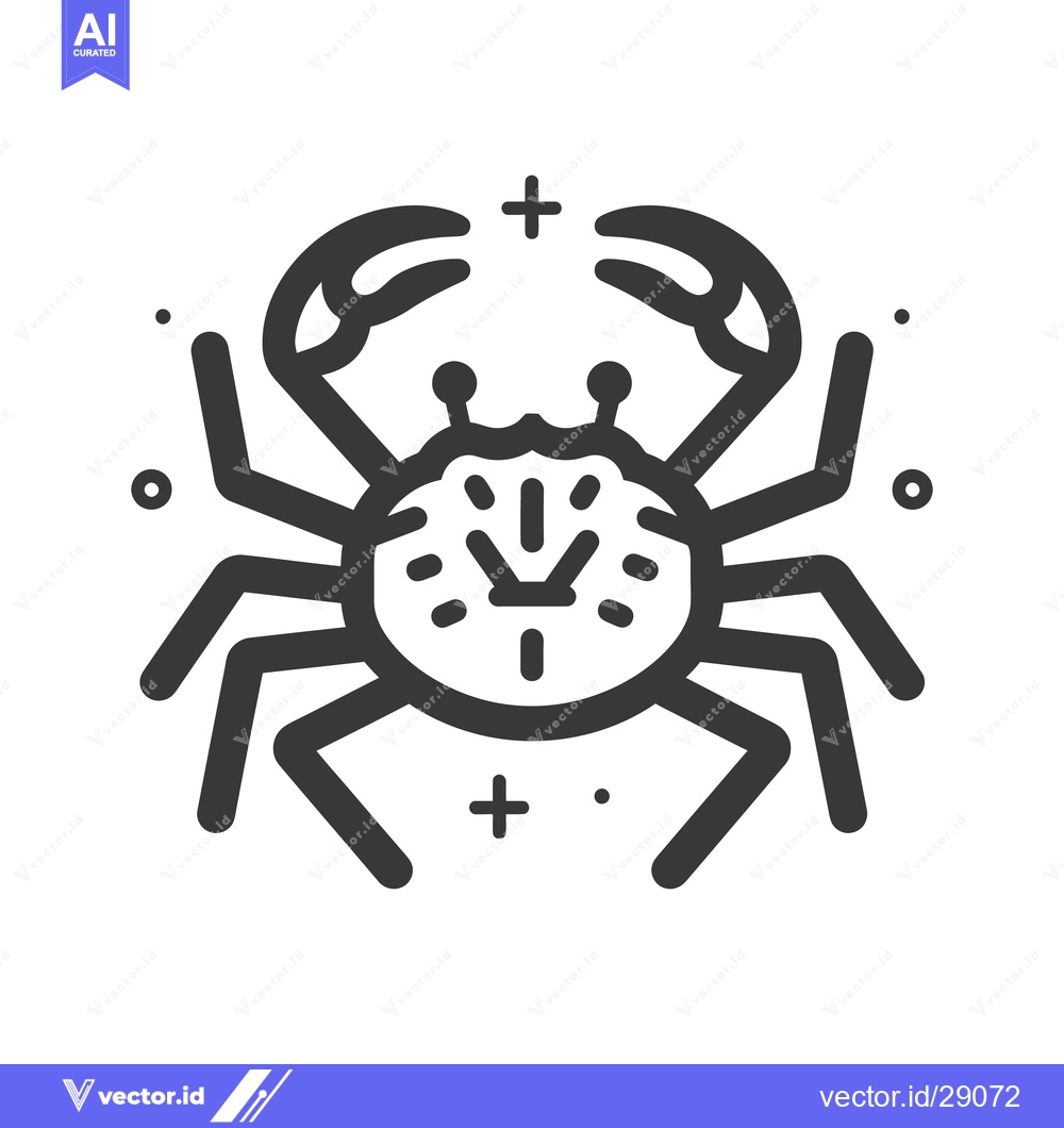 Premium Vector dari A simple black and white illustration of a crab creature