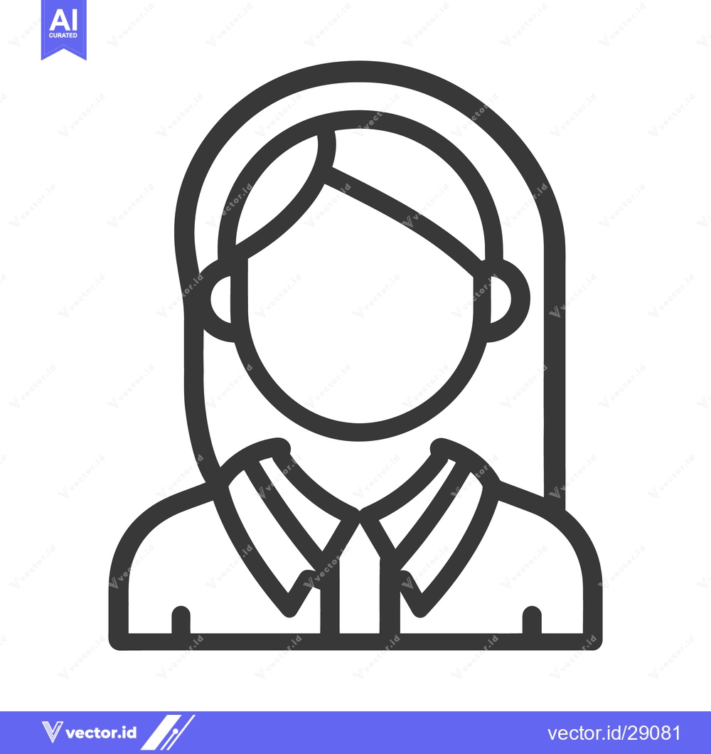 Premium Vector of A simplified line art representation of a female figure