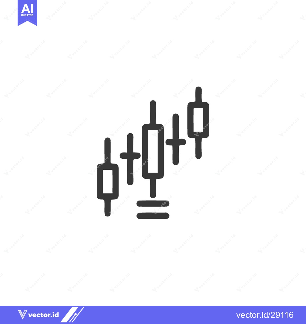 Premium Vector dari Candlestick Chart Icon: Financial Market Analysis, Stock Trading Symbo