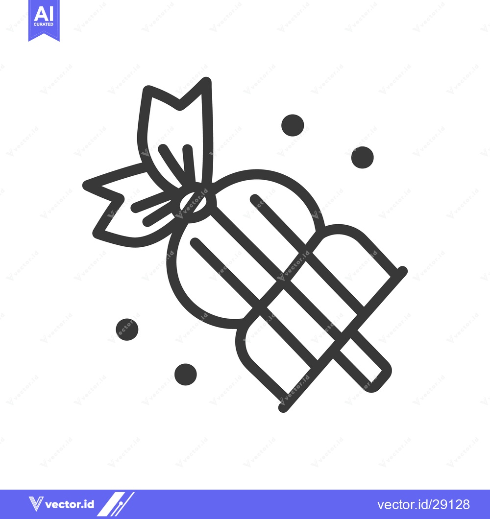 Premium Vector dari An artistic depiction of a wrapped food bundle with a bow