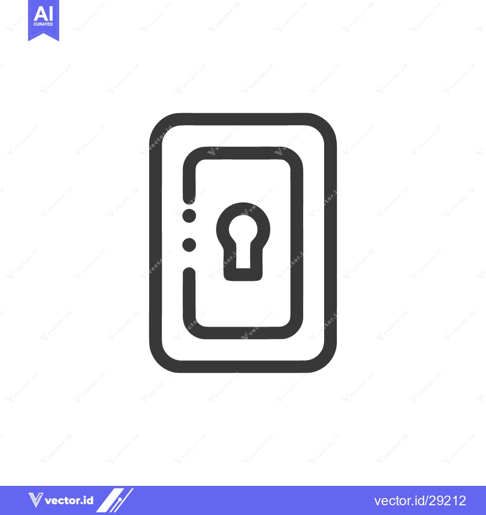 Premium Vector dari Minimalist Keyhole Icon: Security, Access, and Privacy Symbolism in Ou