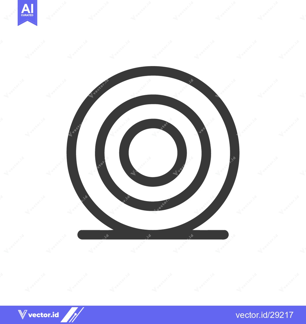 Premium Vector dari Minimalist Snail Icon: Concentric Circles on Base, Black and White
