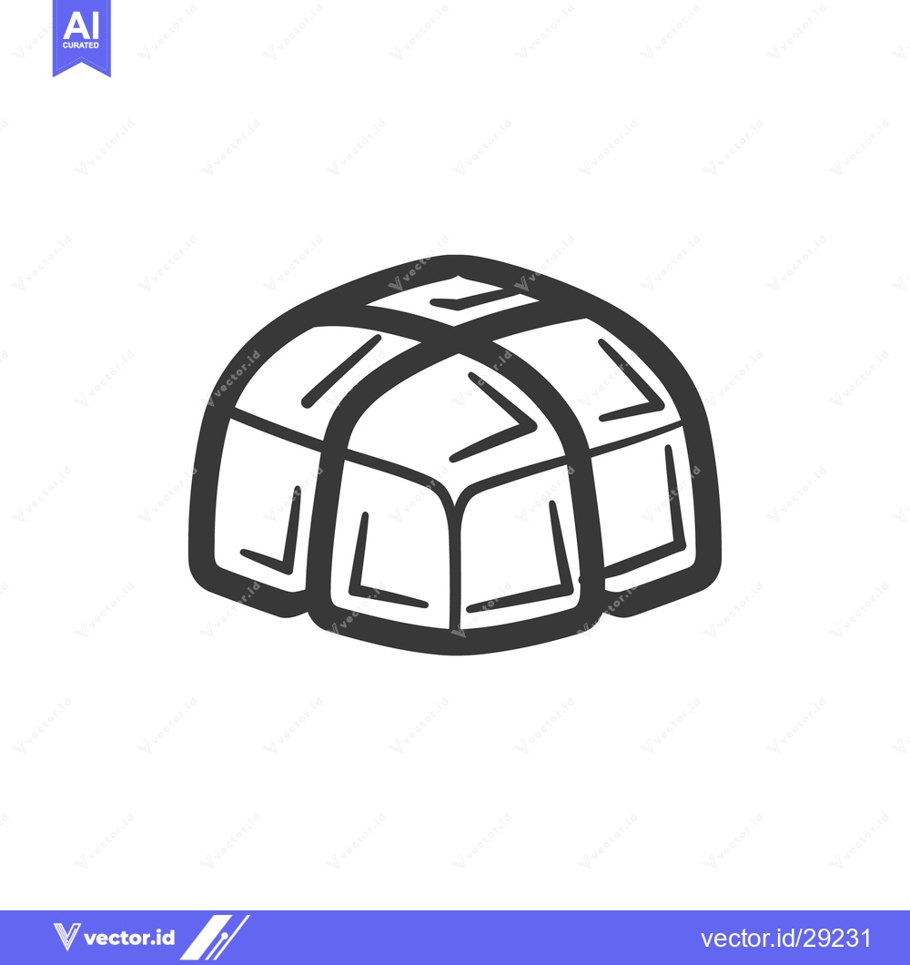 Premium Vector dari A simple illustration of a geometric rounded building structure