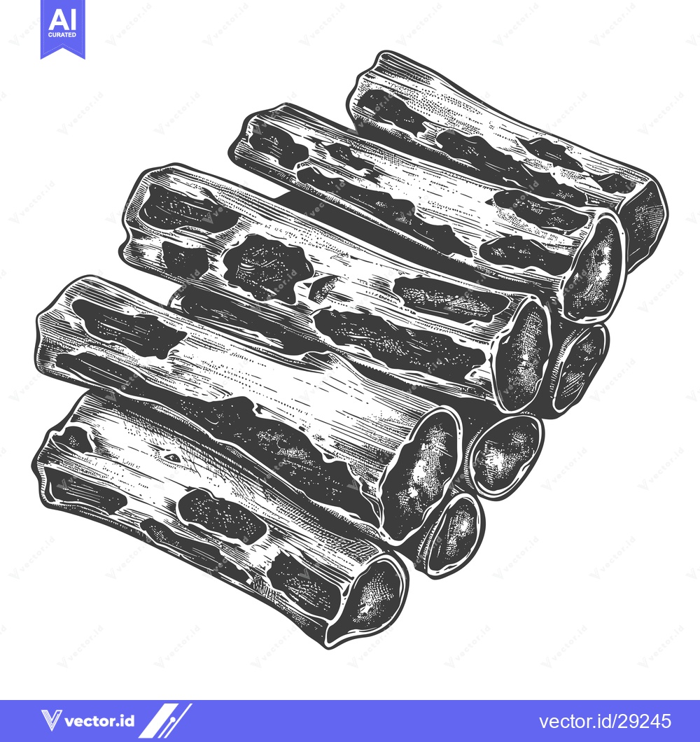 Premium Vector of A Stack of Rough Hewn Wooden Logs