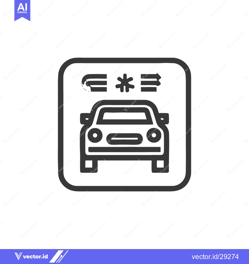 Premium Vector dari Car Air Conditioning System Icon, Auto Climate Control Symbol, Vector