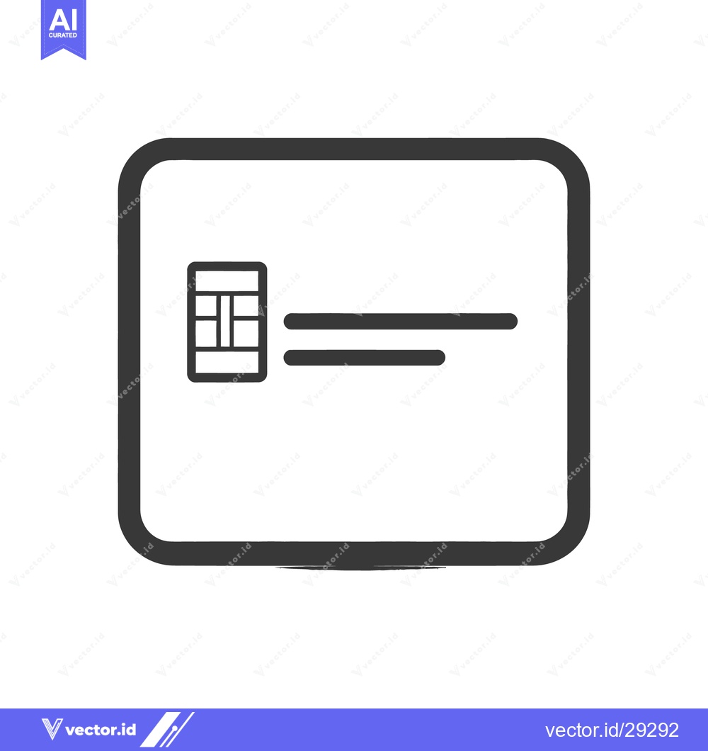Premium Vector dari A graphic representation of a card with a chip and lines