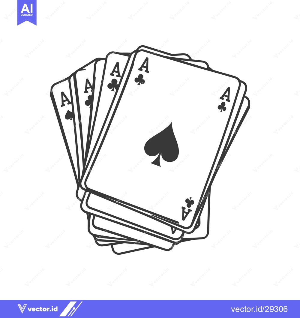 Premium Vector of A hand of playing cards showing the ace of spades