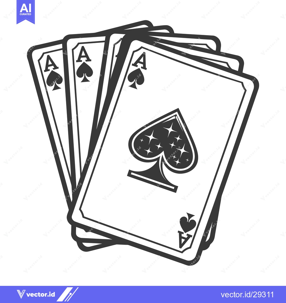 Premium Vector of Several playing cards depicting the ace of spades symbol are shown