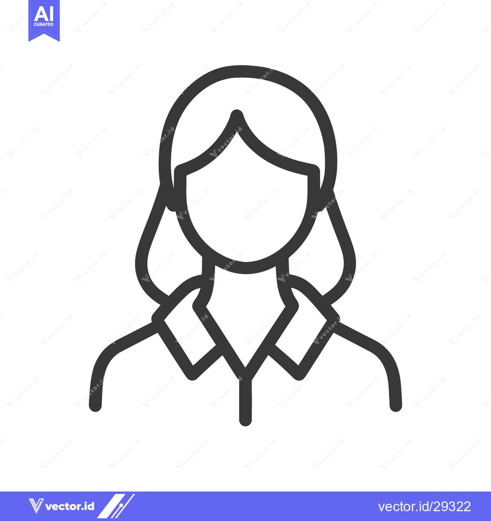 Premium Vector dari Simplified Line Art Depicting a Person in Professional Attire