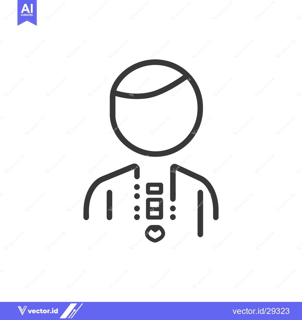 Premium Vector of Simple line drawing illustration of a person with formal attire