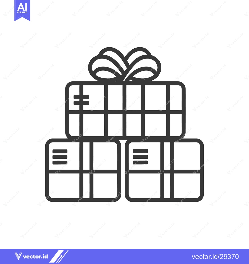 Premium Vector of Stacked gift boxes with a decorative ribbon on top